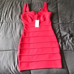 Red mini dress